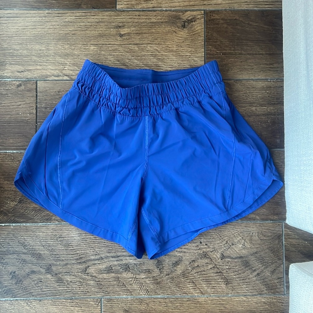 Lululemon track that high rise lined shorts 5”